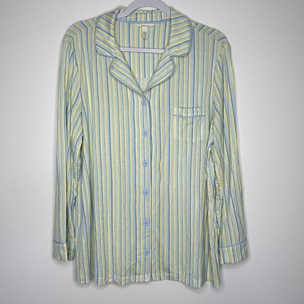 Soma Cool Nights Pajama Top striped Size XL